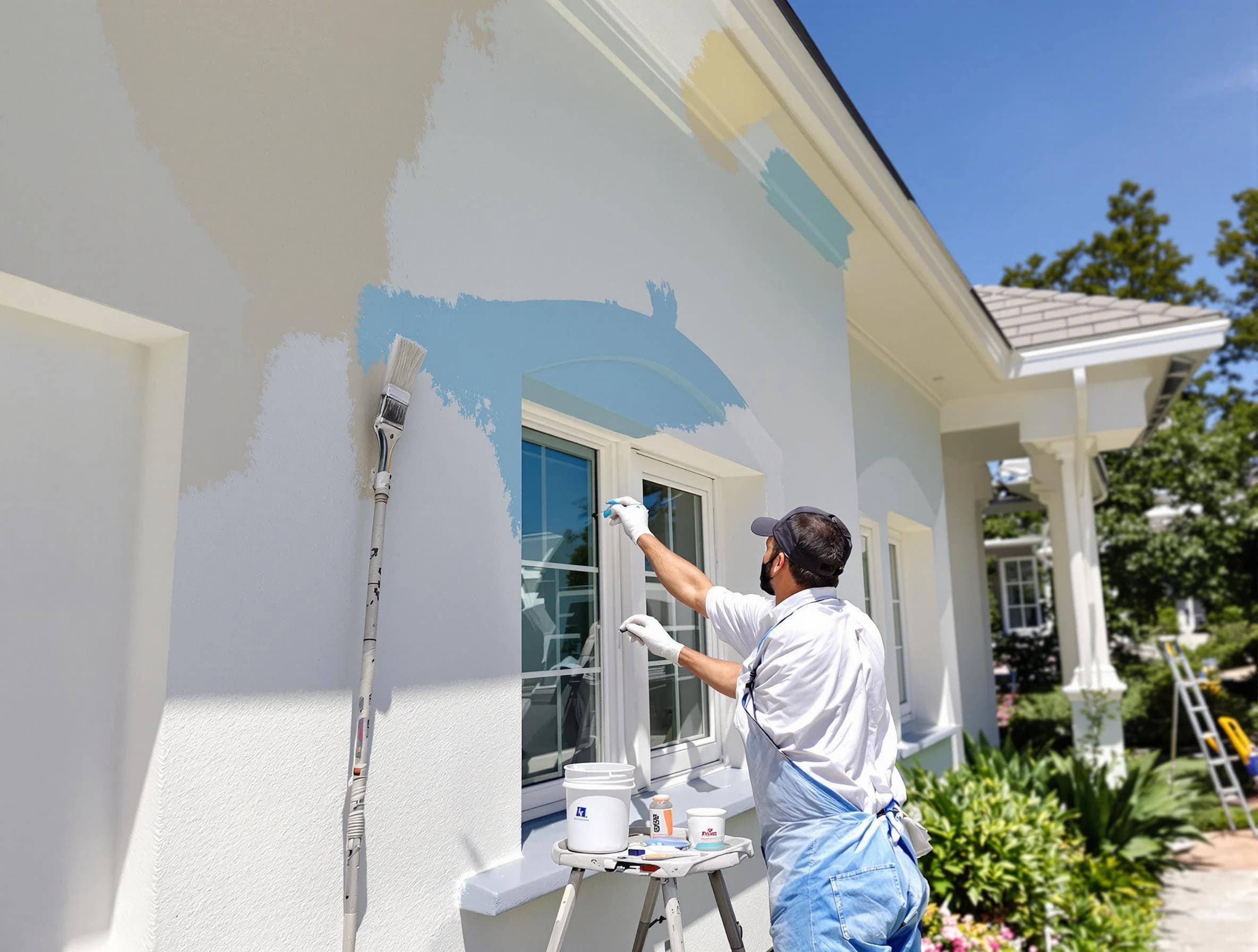 Parma Heights House Painters professional painting the exterior of a house in Parma Heights, OH