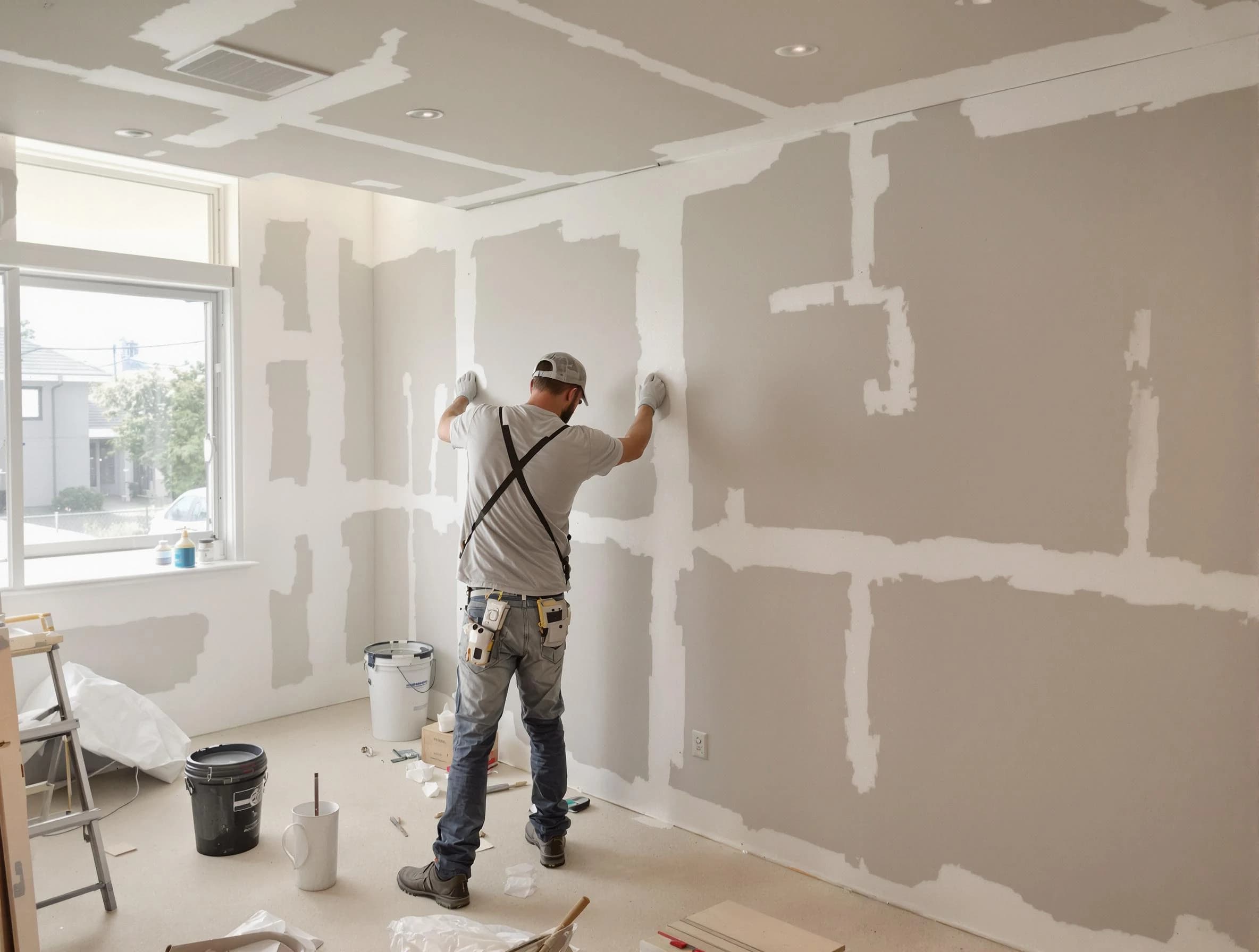 Parma Heights House Painters performing drywall taping and mudding in Parma Heights