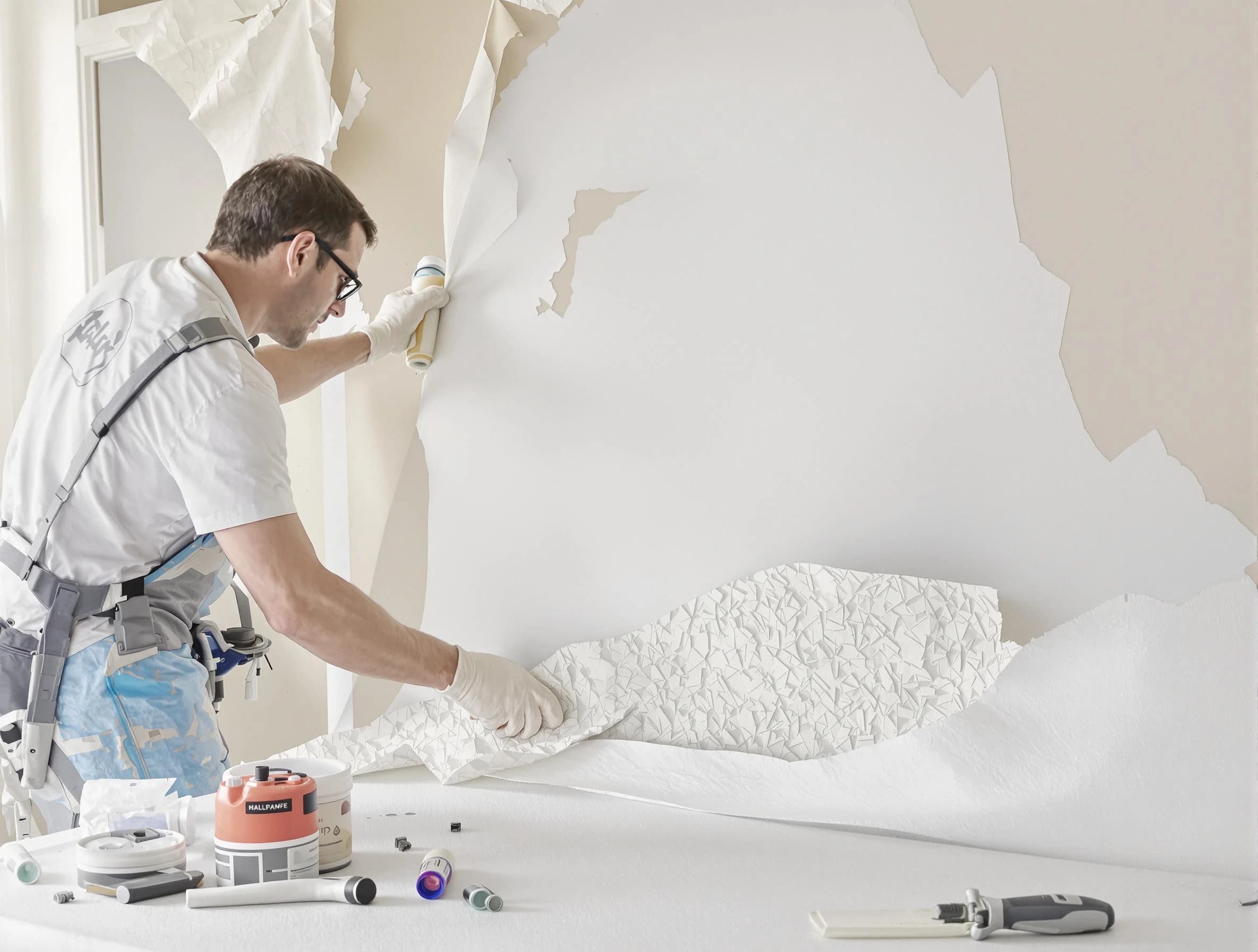 Detailed wallpaper removal and wall prep by Parma Heights House Painters in Parma Heights